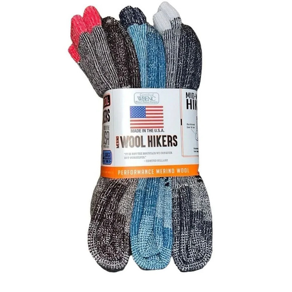 OMNI-WOOL 3-Pack Merino Wool Sz Large Hikers Wicking Arch Support Socks NWT - Picture 4 of 14